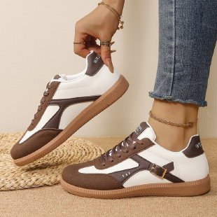 Women Retro-inspired Lace-up Sneakers with Padded Comfort Insole Mune Fashion