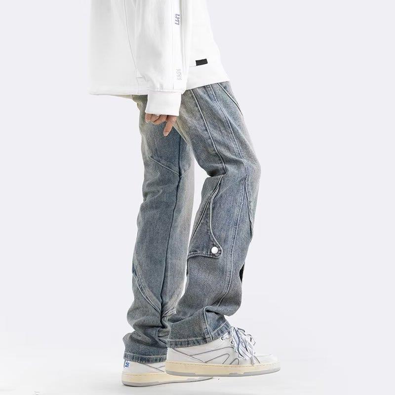Men's Casual Utility Jeans with Practical Pockets Mune Fashion
