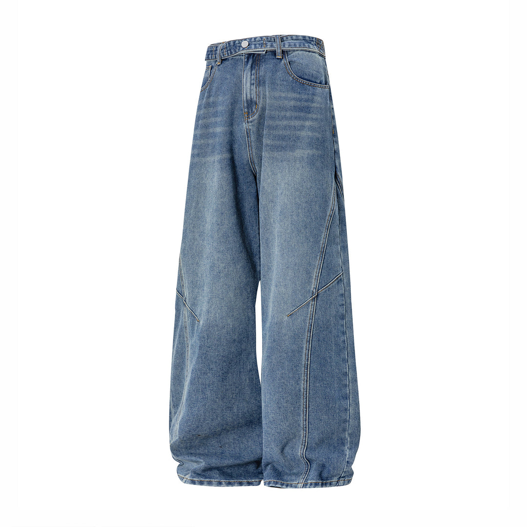 Women's Balloon Jeans with Panel Seams, High Waist and Extra Wide Leg Mune Fashion