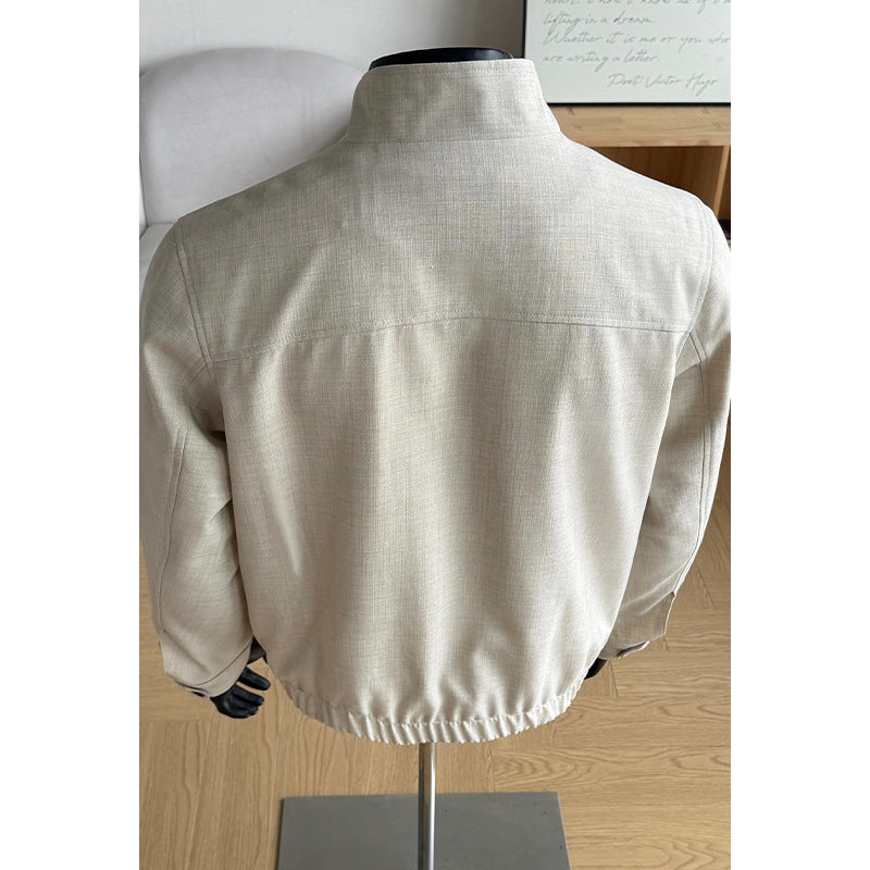 Men's Lightweight Transition Jacket with High Collar Mune Fashion