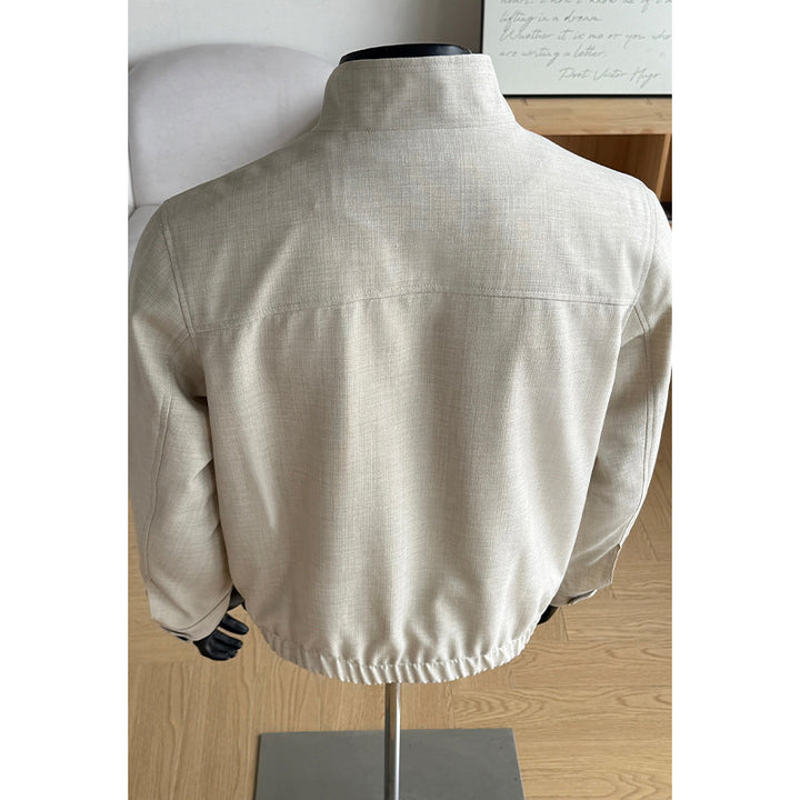 Men's Lightweight Transition Jacket with High Collar Mune Fashion
