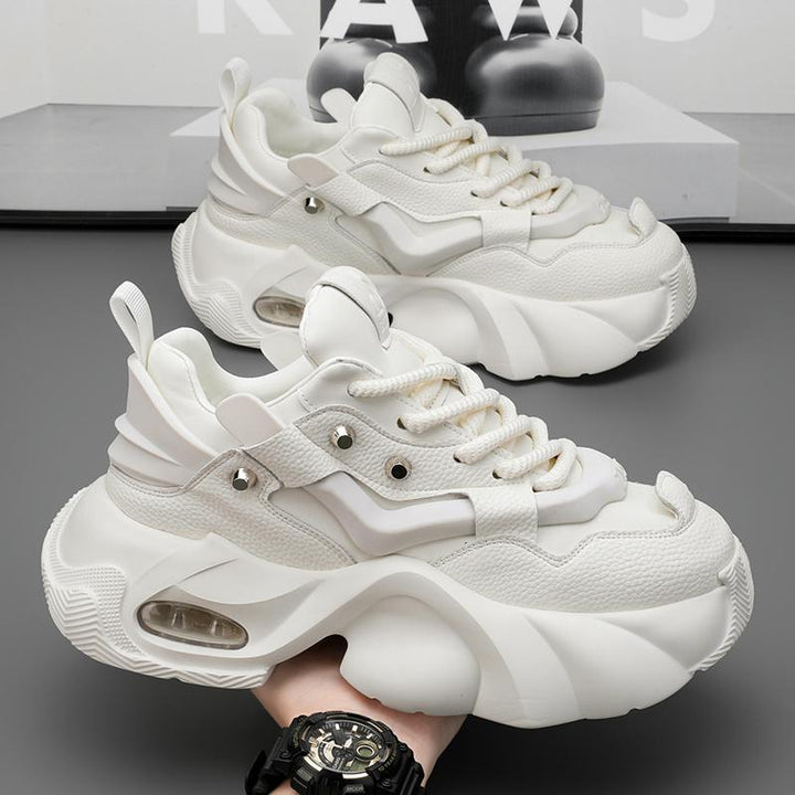 Women Voluminous Platform Sneakers with Sculptural Sole and Visible Air Chamber Mune Fashion