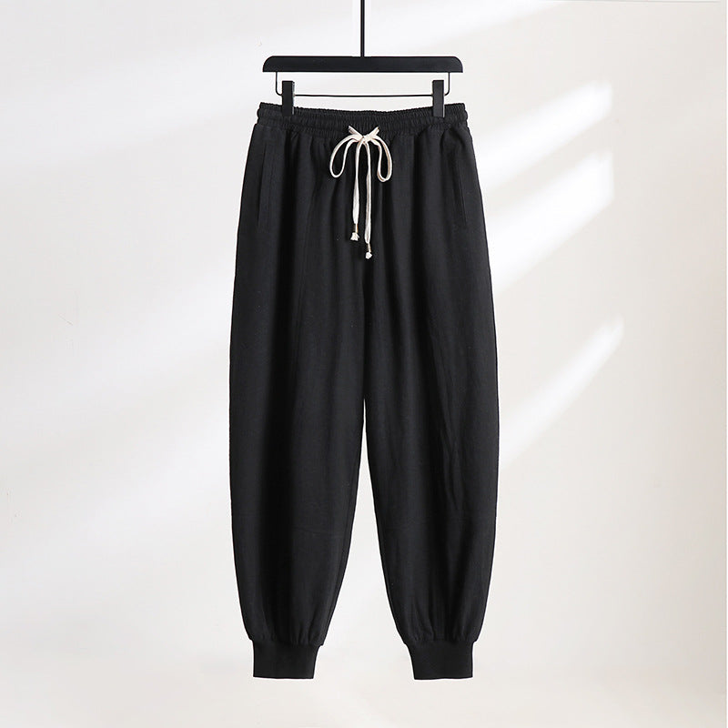 Men's Lightweight Cotton Jogging Pants with Drawstring, Elastic Cuff and Practical Pockets Mune Fashion