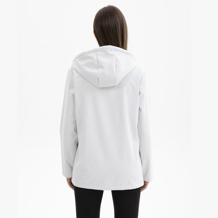 Women's water-repellent parka with hood, fleece-lined interior and large flap pockets Mune Fashion