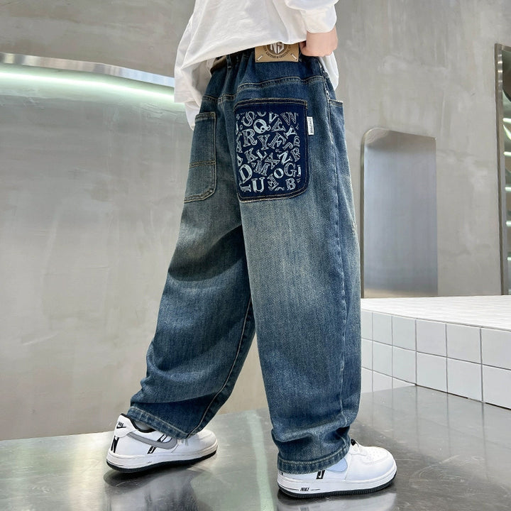 Women Casual Baggy Jeans with Unique Pocket Design Mune Fashion