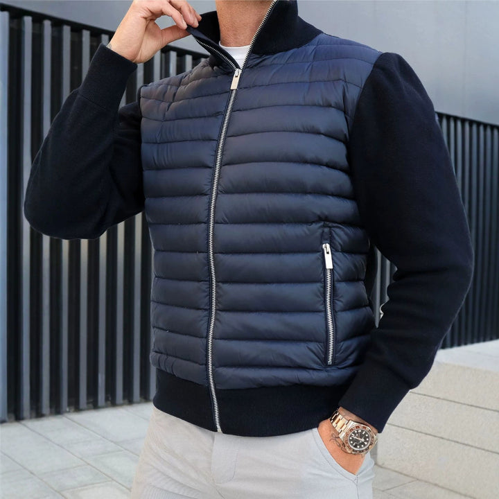 Men's Fashion Padded Jacket with High Collar