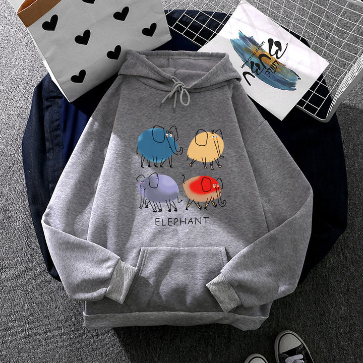 Women’s hoodie with minimalist graphic, loose oversized fit and kangaroo pocket Mune Fashion