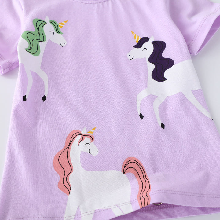 Girl T-Shirt with cute unicorn design Mune Fashion