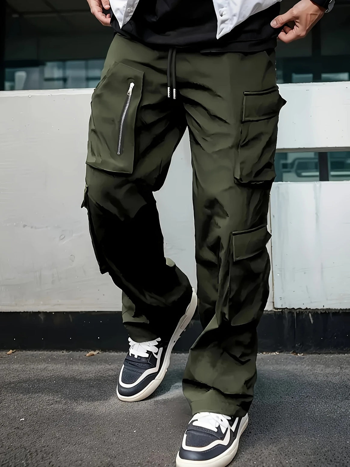 Men's Multifunctional Cargo Pants with Zip