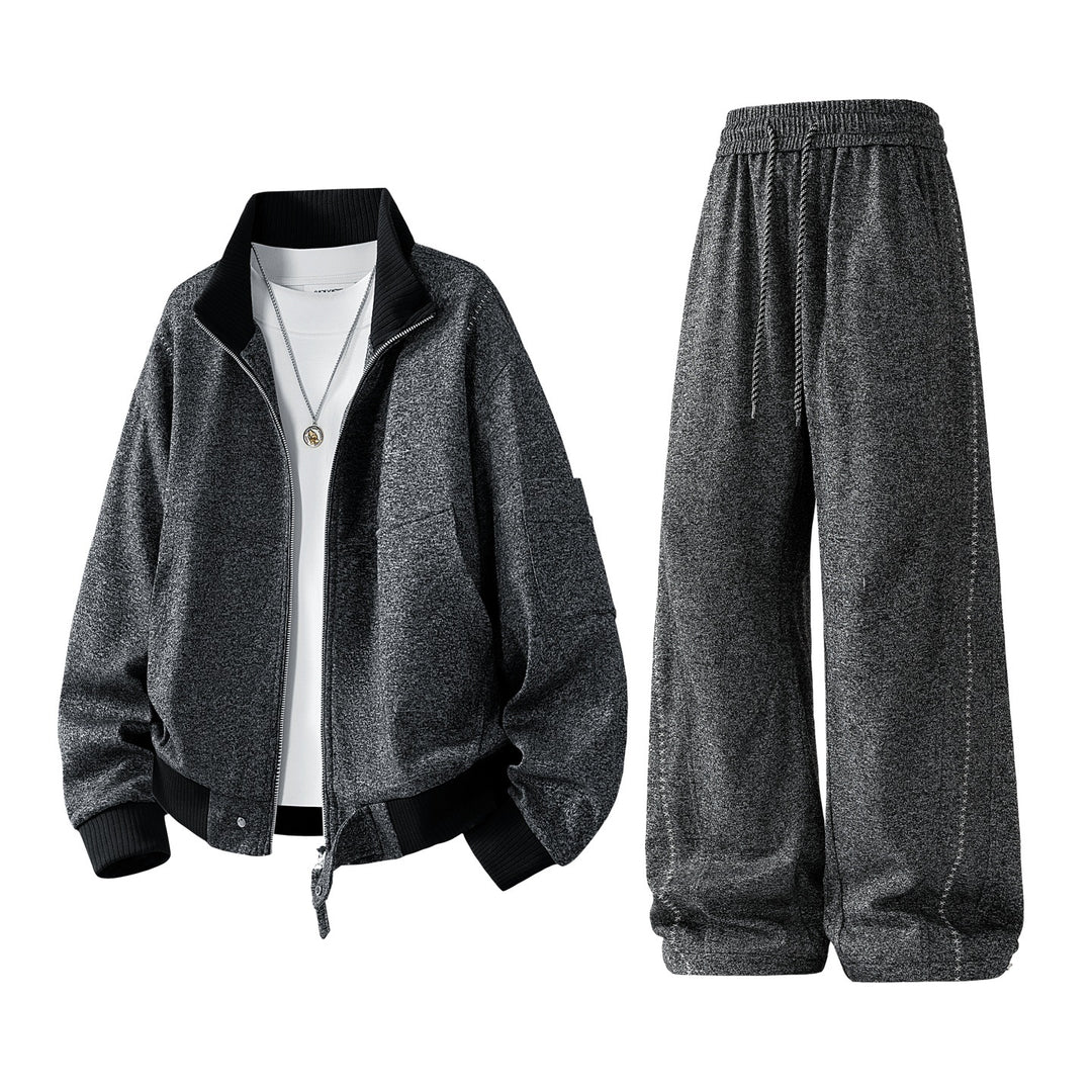 Men's comfortable oversized leisure training suit with zip-up jacket and loose joggers Mune Fashion