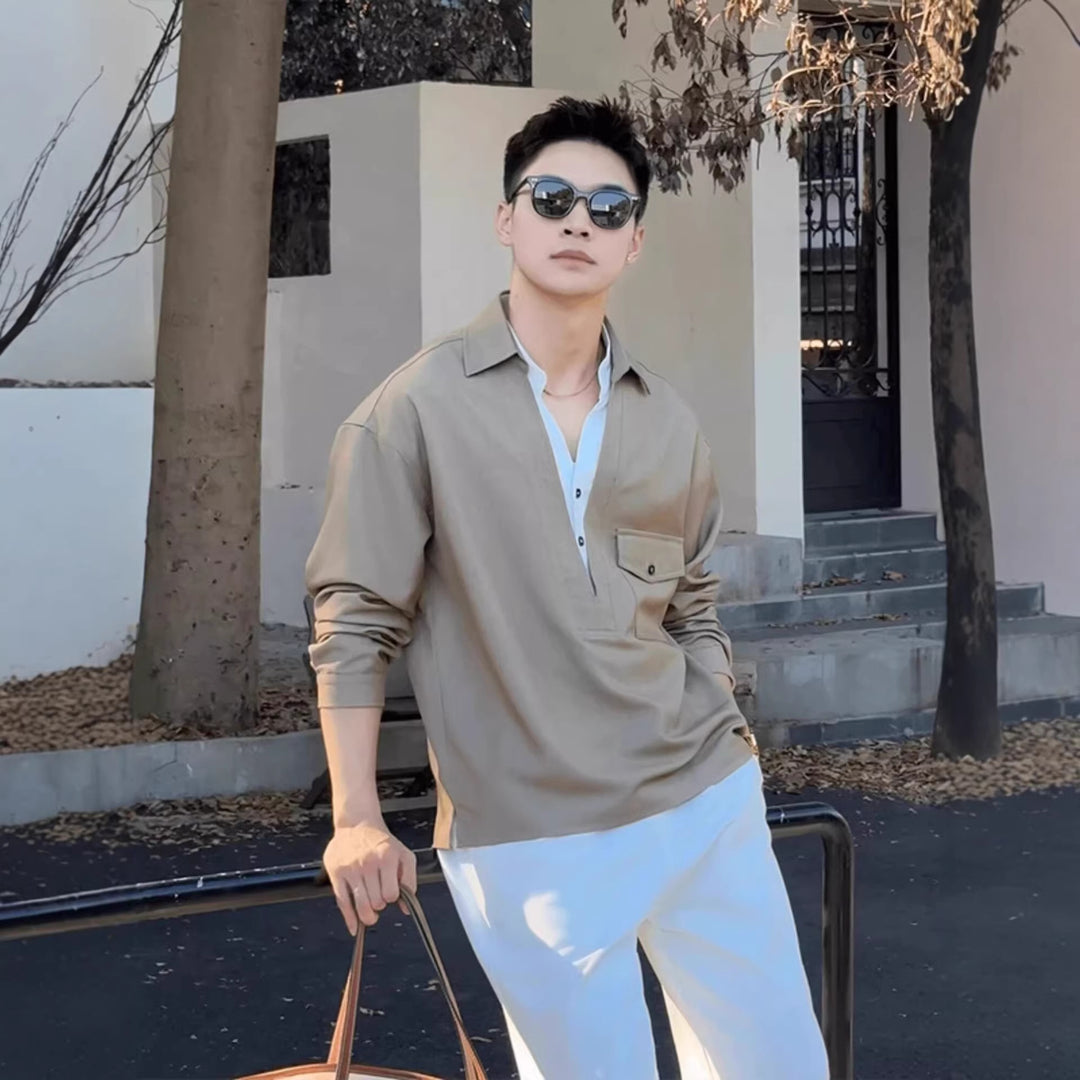 Men Elegant Casual Shirt Mune Fashion