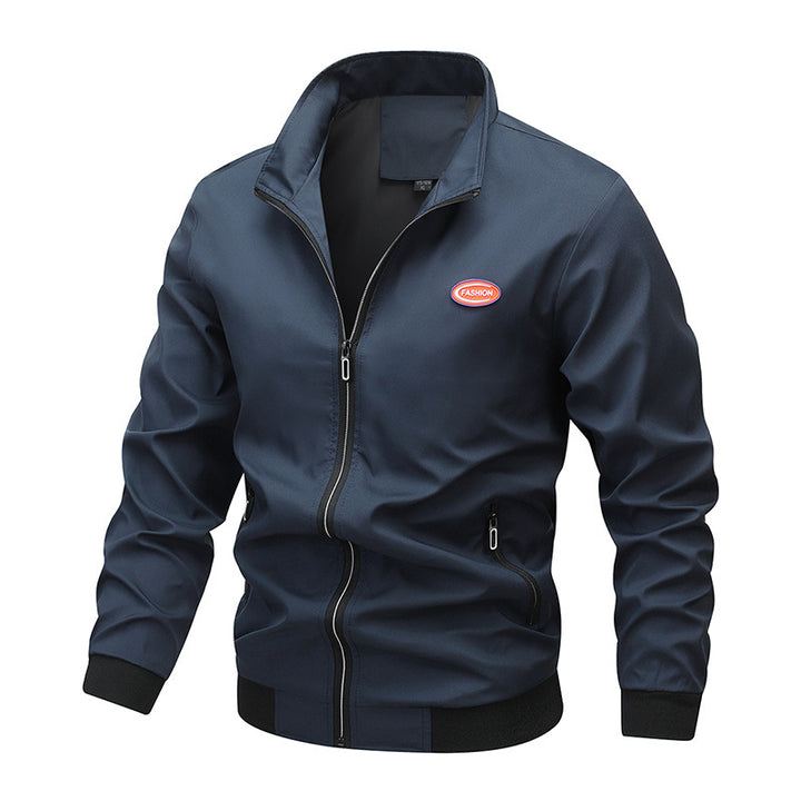 Men's Fabric Jacket with Zipper Mune Fashion
