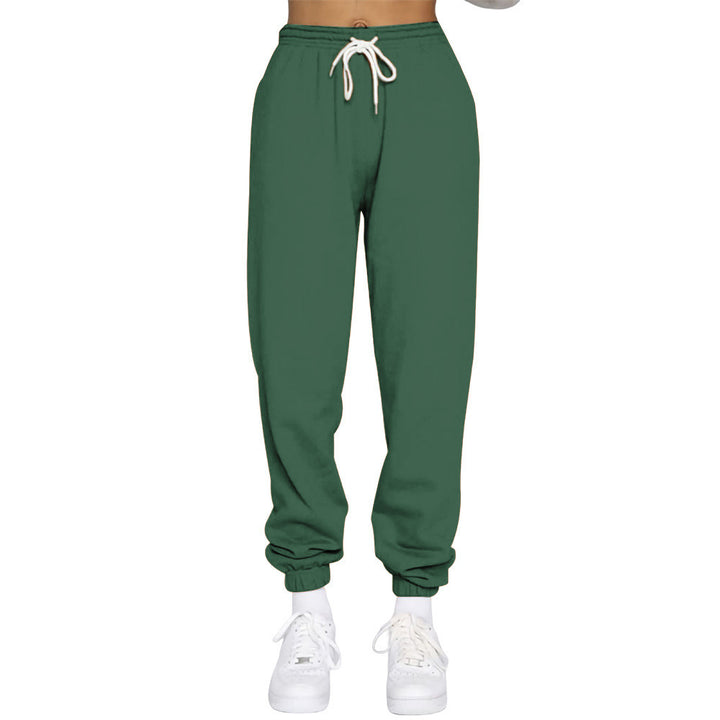 Women nan High-Waist Relax-Jogging Pants with elastic comfort waistband, drawstring and ribbed ankle cuffs Mune Fashion