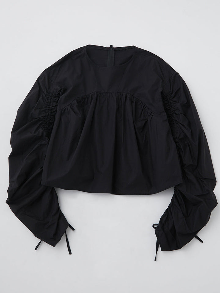 Women's short blouse with gathered balloon sleeves Mune Fashion