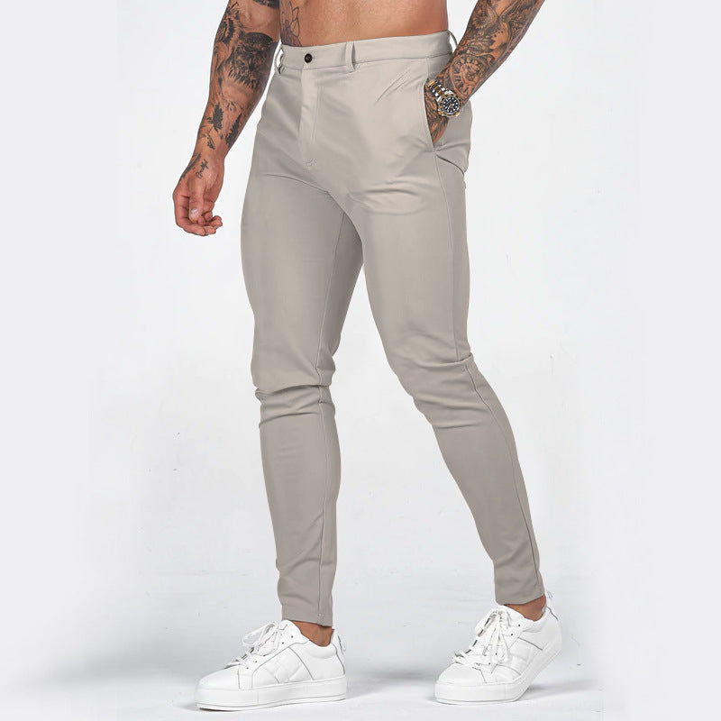 Men's elegant Slim-Fit chino pants with elastic waistband and practical pockets Mune Fashion