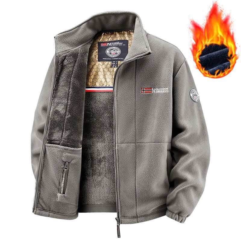 Men's Thermal Hooded Fleece Jacket with Double Teddy Lining and Full-Zip Mune Fashion