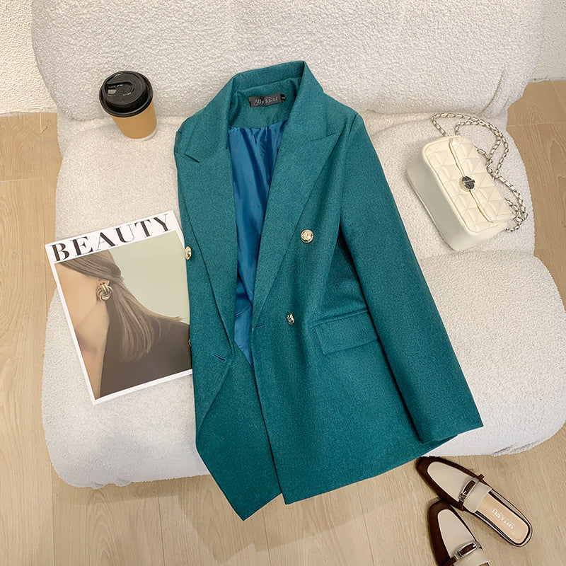 Women Modern Double Button Fastened Blazer Mune Fashion