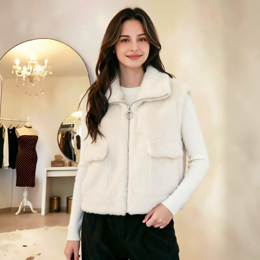 Women's Cozy Faux Fur Vest Mune Fashion