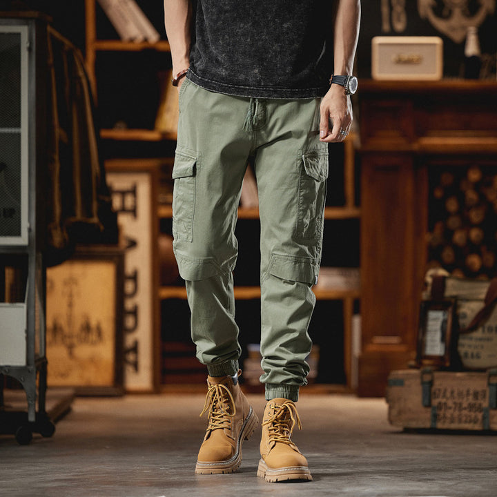 Men's Robust Ripstop Cargo Joggers with Ergonomic Knee Inserts, Velcro Flaps, and Adjustable Hem Mune Fashion
