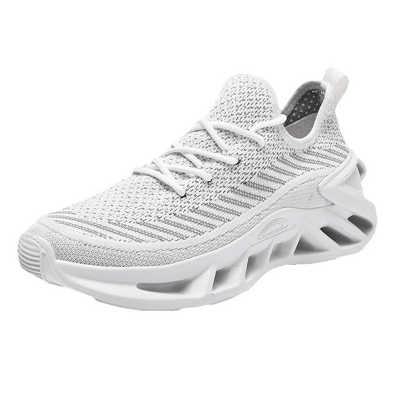 Unisex knitted casual shoe with elastic entry and sculptural cut-out sole Mune Fashion