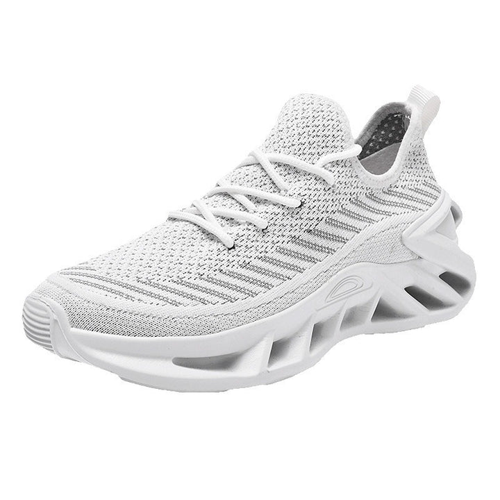 Unisex knitted casual shoe with elastic entry and sculptural cut-out sole Mune Fashion