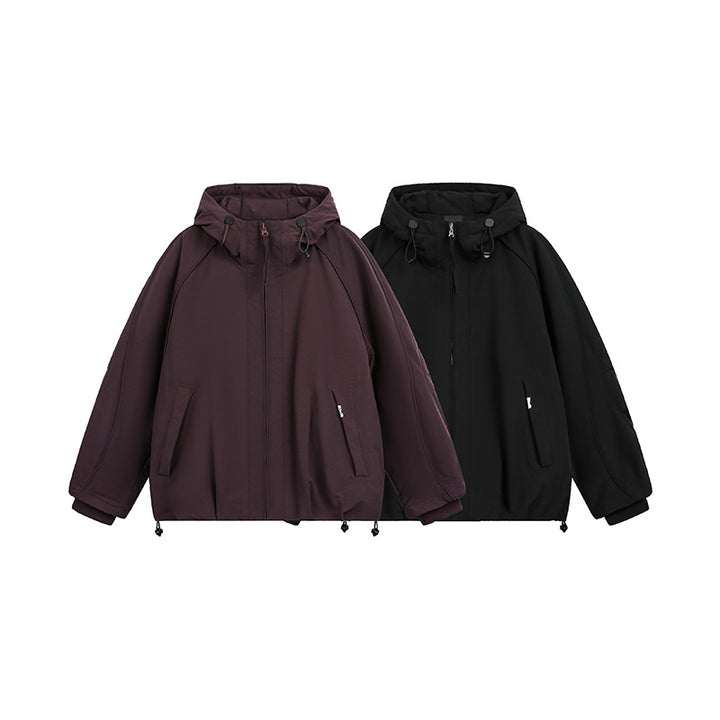 Women's oversized padded hooded jacket with raglan sleeves and drawstring Mune Fashion
