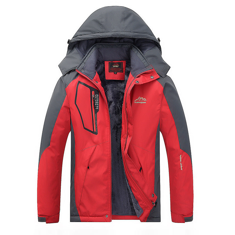 Men's technical outdoor jacket with removable fleece inner jacket and detachable hood Mune Fashion