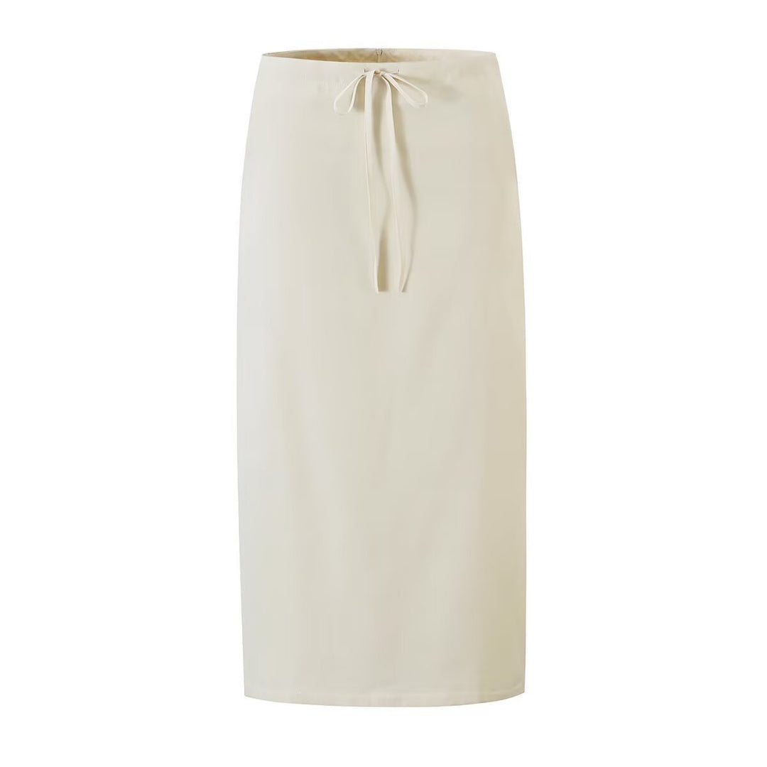 Women Two-Piece Set consisting of short blouson with stand-up collar and high-waisted pencil skirt Drune