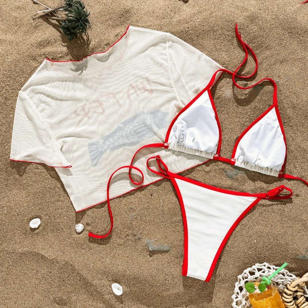 Women’s bikini set with printed crop top Mune Fashion