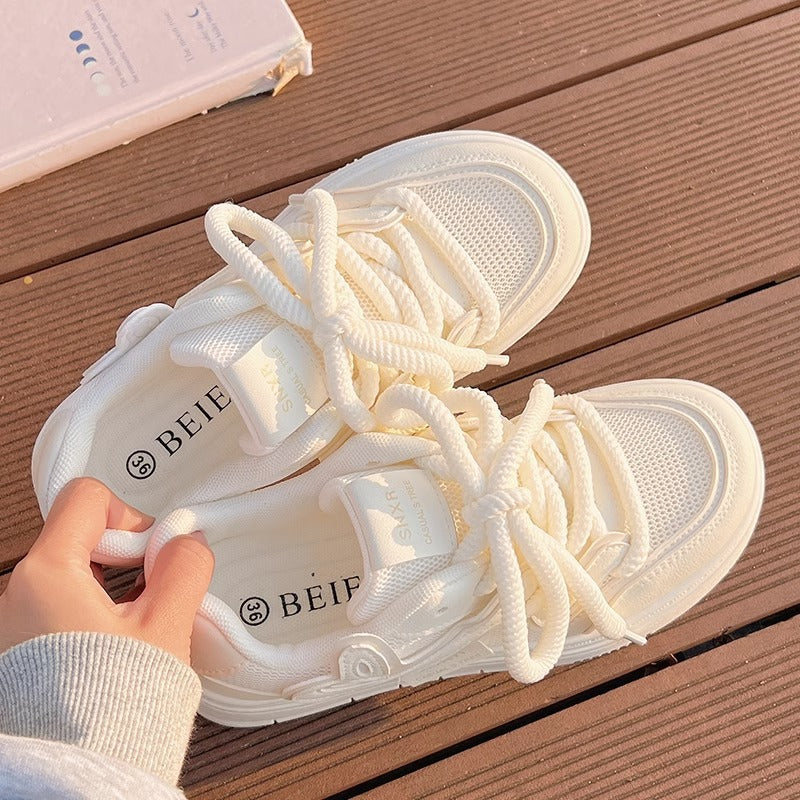 Women's Air Pump Sneakers with Cushioned Sole and Breathable Upper Material Mune Fashion