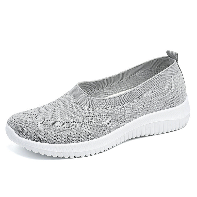 Women's seamless knit ballerina slip with sock-like shaft, elastic entry and cushioned lightweight sole Mune Fashion