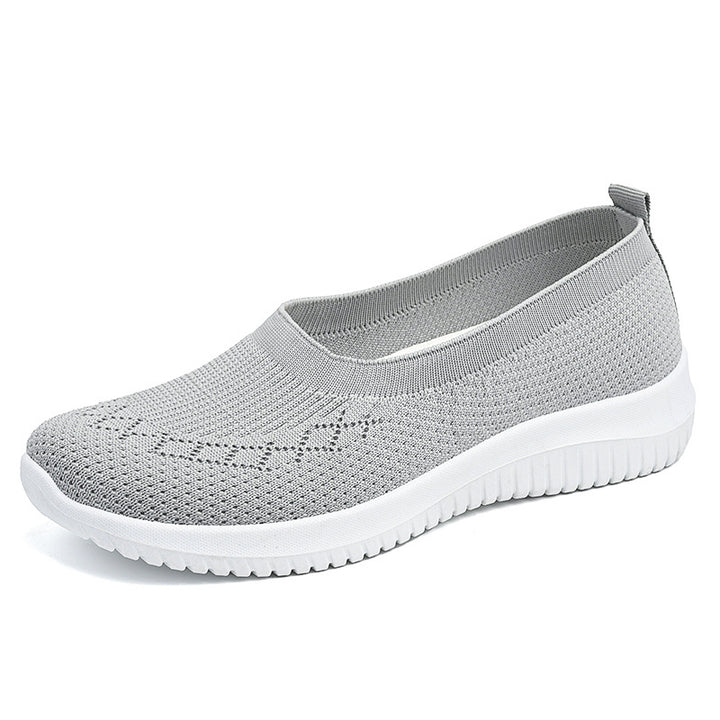 Women's seamless knit ballerina slip with sock-like shaft, elastic entry and cushioned lightweight sole Mune Fashion