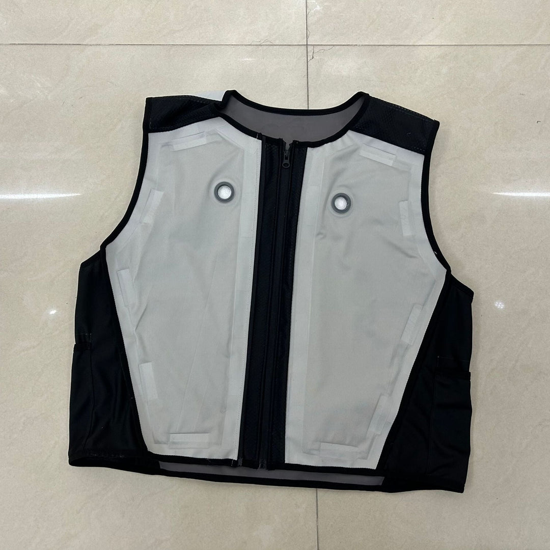 Unisex nan modular ventilation vest with inlet openings for clip fans and adjustable quick release Mune Fashion