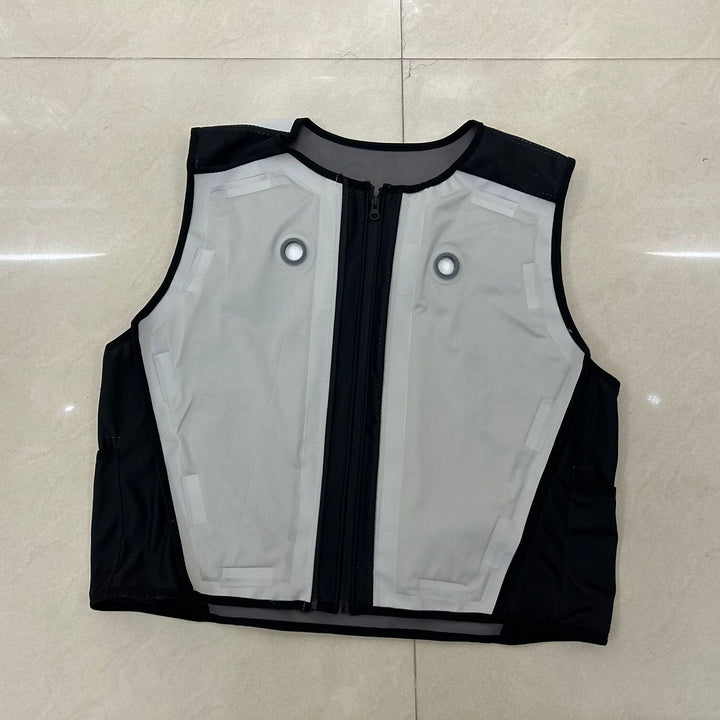 Unisex nan modular ventilation vest with inlet openings for clip fans and adjustable quick release Mune Fashion