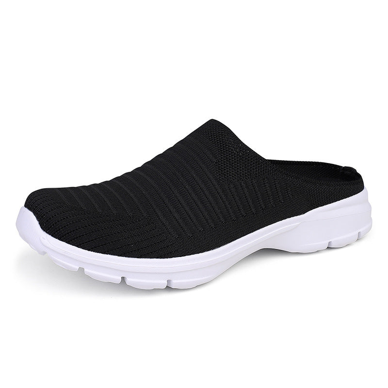 Women's knitted slip-on clog with shock-absorbing EVA midsole and ergonomic heel support Mune Fashion
