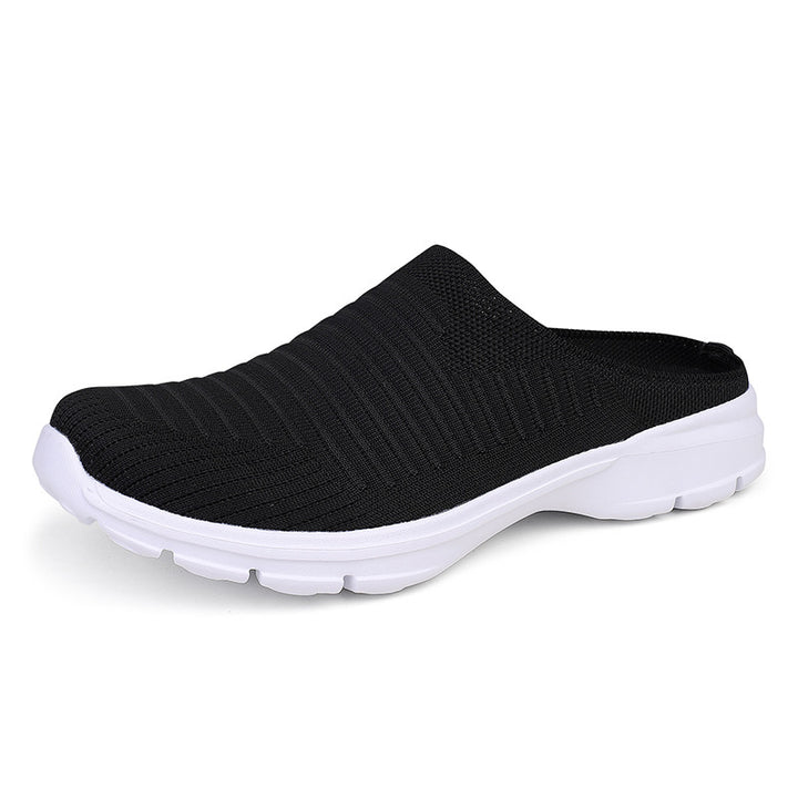 Women's knitted slip-on clog with shock-absorbing EVA midsole and ergonomic heel support Mune Fashion