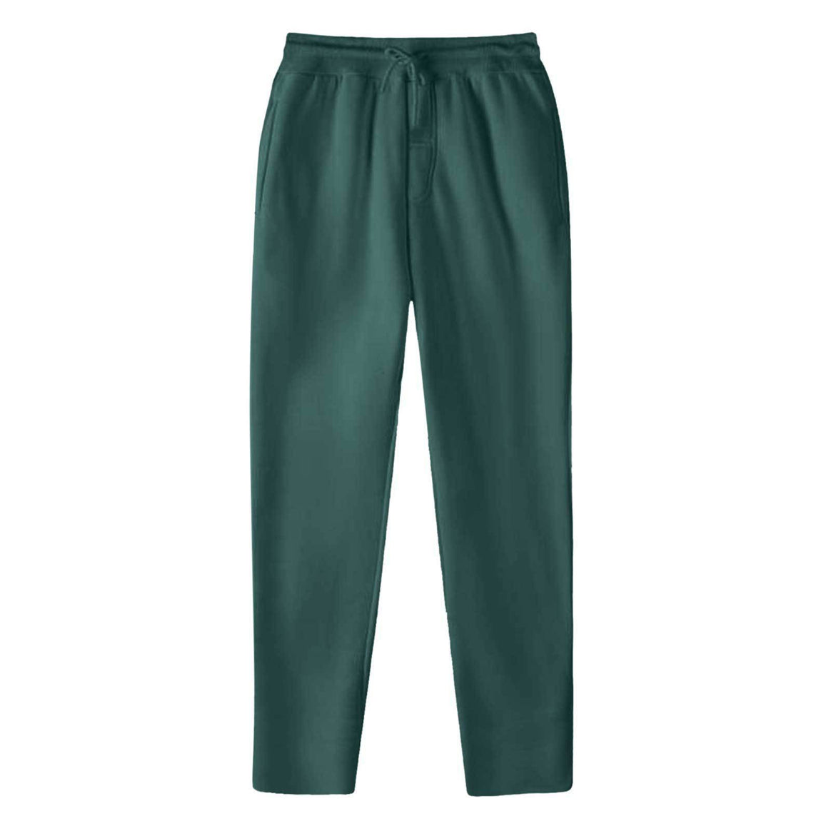 Men's straight-cut sweatpants made of mottled cotton blend with elastic waistband, drawstring, and side pockets Mune Fashion