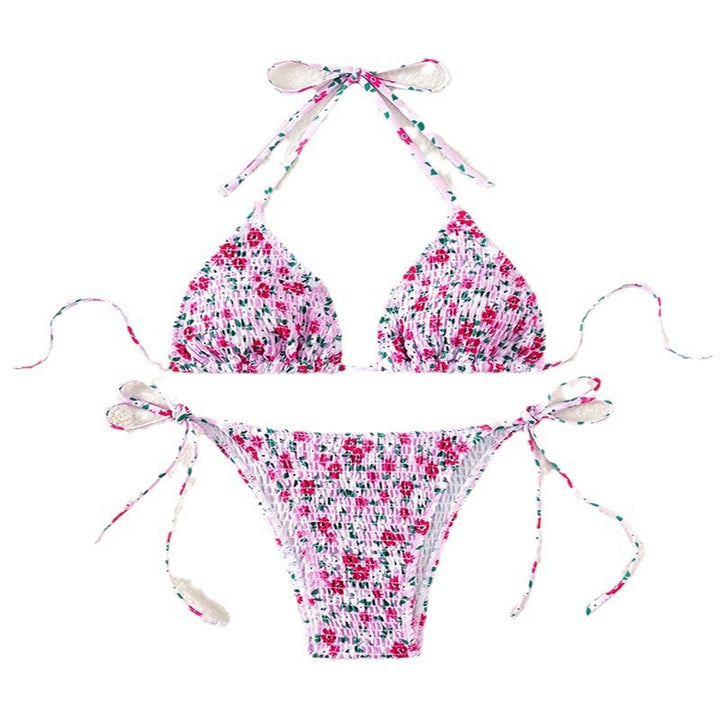 Women's Triangle Bikini with Floral Design Mune Fashion