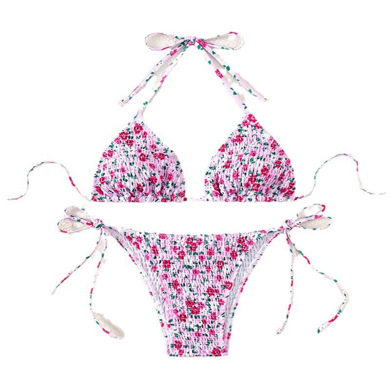 Women's Triangle Bikini with Floral Design Mune Fashion