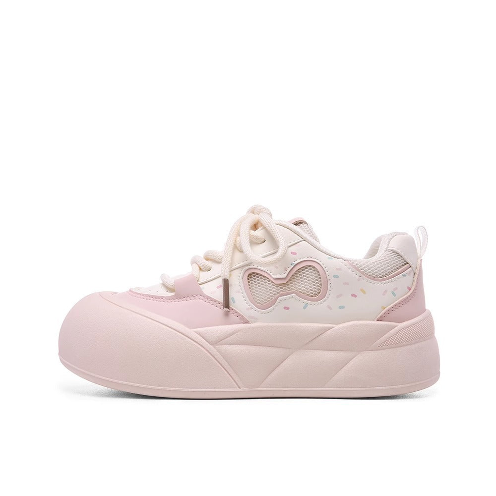 Women Sporty Sneakers with Oversized Sole Profile and Breathable Inserts Mune Fashion