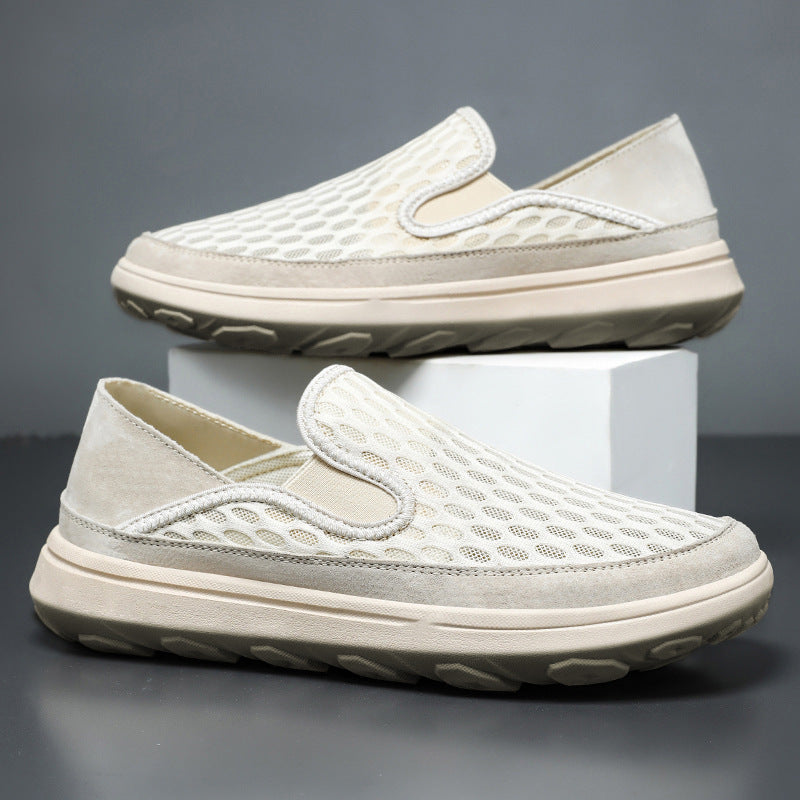 Men's breathable mesh slip-on loafer with elastic inserts and shock-absorbing EVA sole Mune Fashion