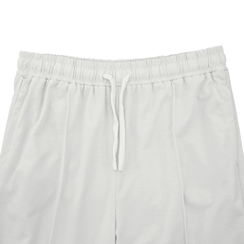 Men's Relaxed-Fit Casual Pants with Pleat, Drawstring and Side Pockets Mune Fashion