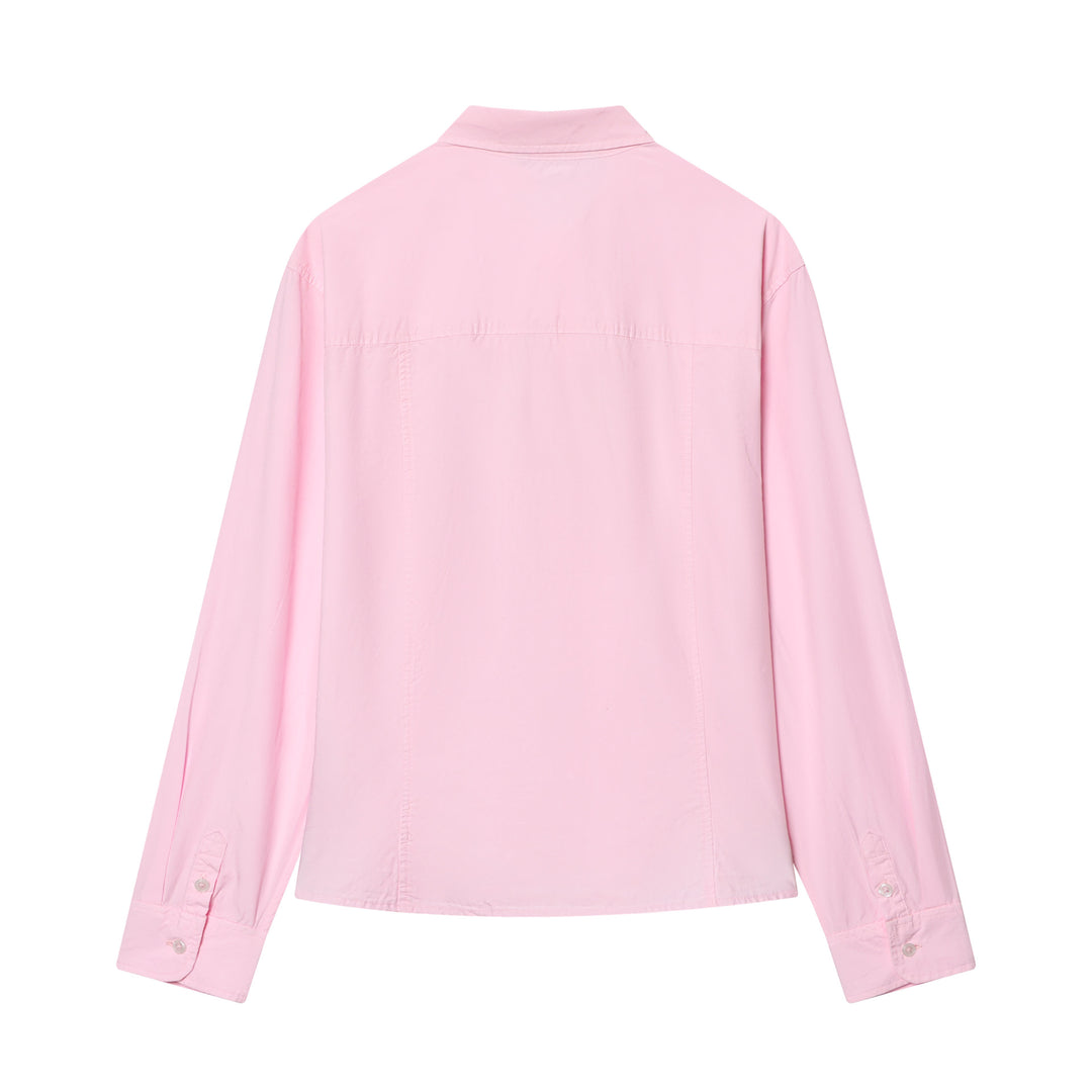 Ladies an oversized shirt blouse with Kent collar, concealed button placket and wide drop shoulder sleeve Fashion