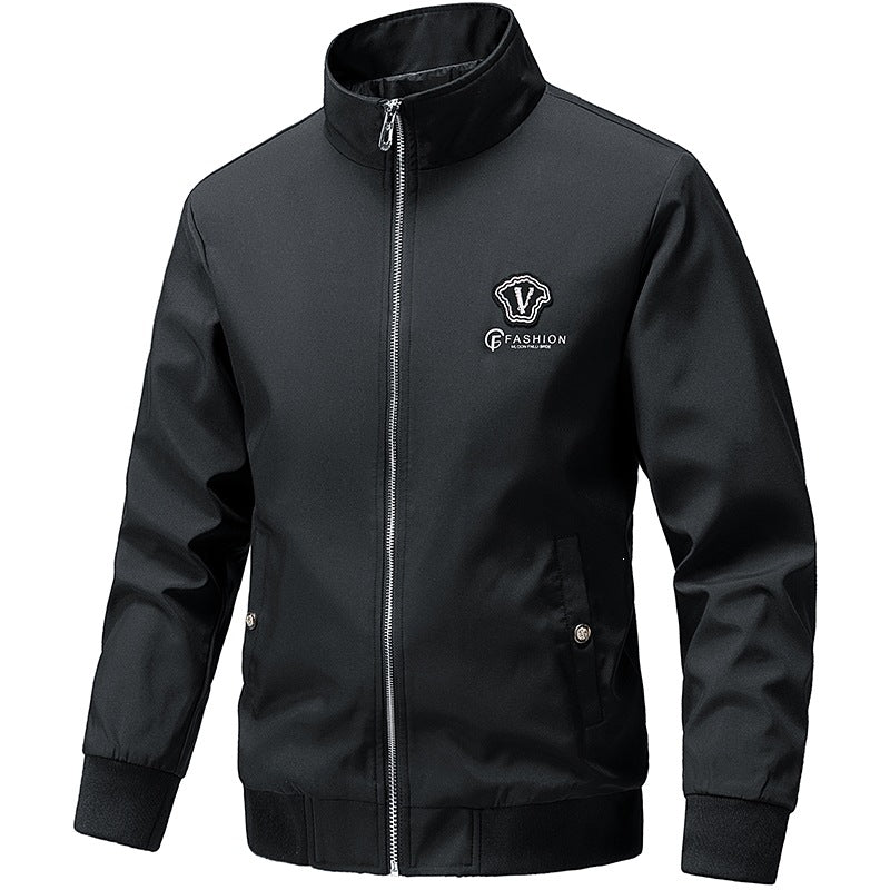 Men's Fashion Bomber Jacket with High Collar Mune Fashion