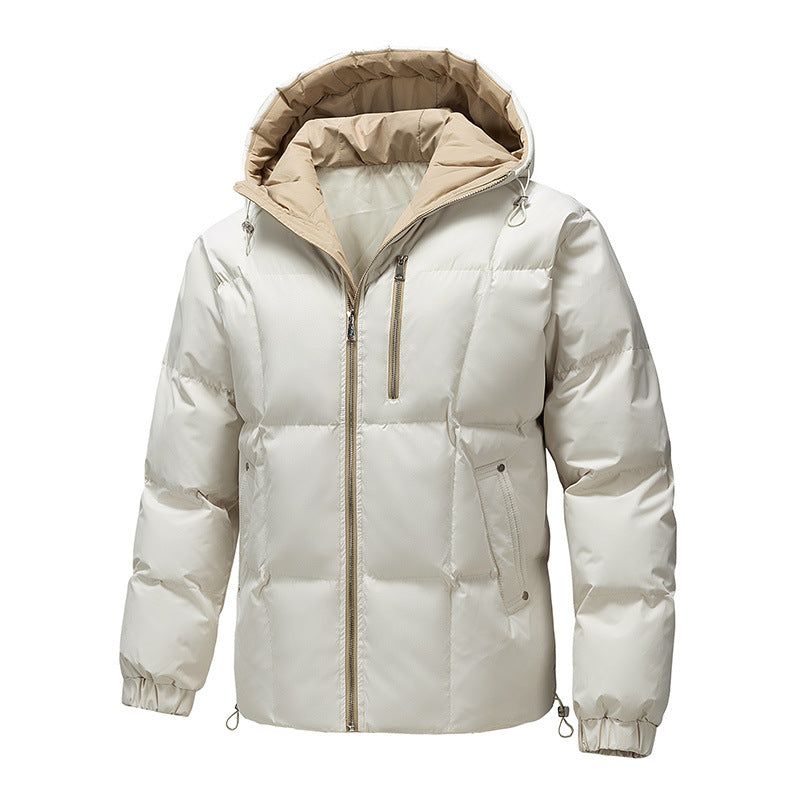 Men's short quilted functional anorak with synthetic thermal filling and adjustable hood Mune Fashion