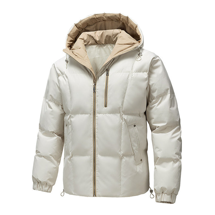 Men's short quilted functional anorak with synthetic thermal filling and adjustable hood Mune Fashion