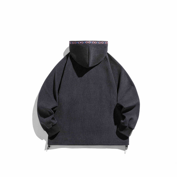 Unisex Oversize Hooded Zip Jacket made of ribbed French Terry with decorative tape Mune Fashion