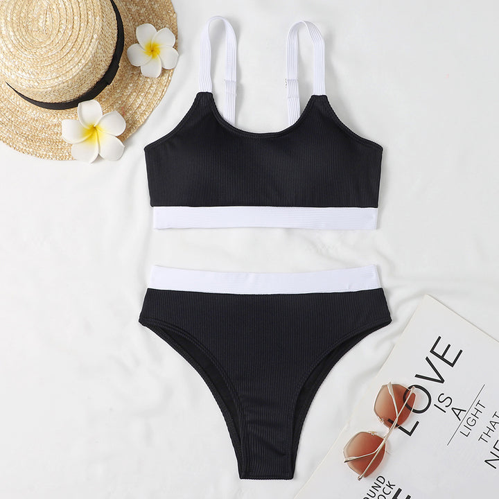 Ladies bikini set with sophisticated ribbed design and adjustable straps Mune Fashion