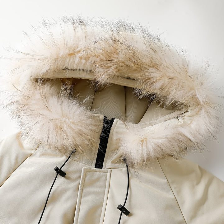 Men's Fashionable Winter Jacket with Removable Faux Fur Collar Mune Fashion