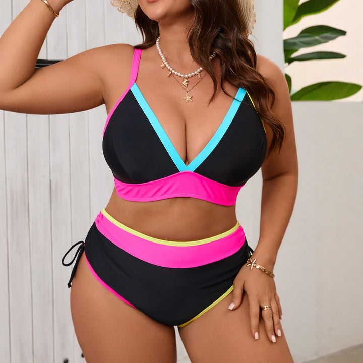 Women's Sporty Bikini Set with Trendy Contrast Stripes Mune Fashion